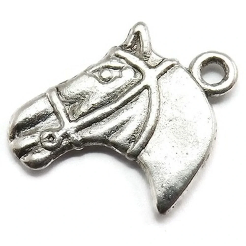6pcs‎ Horse Head Charms, jewelry making supplies